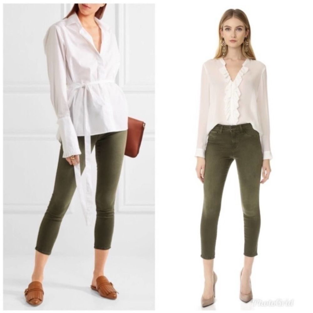 L’agence Margot‎ Green Crop Skinny Jeans 26